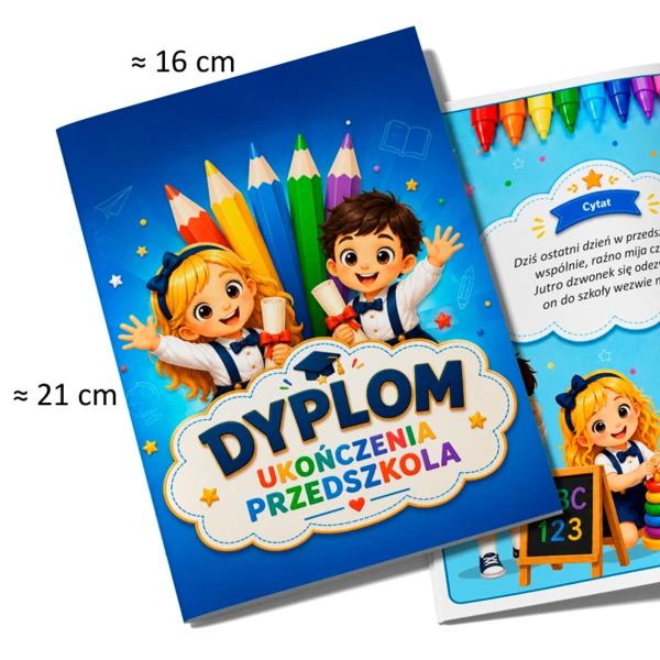 Składany Dyplom Ukończenia Przedszkola