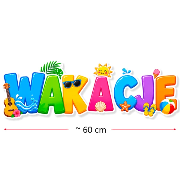 Dekoracje – Napis Wakacje