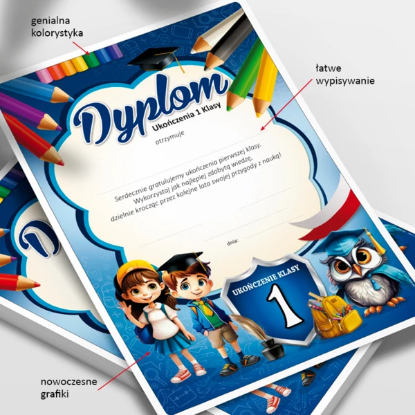 Dyplom Ukończenia 1 Klasy + Teczka