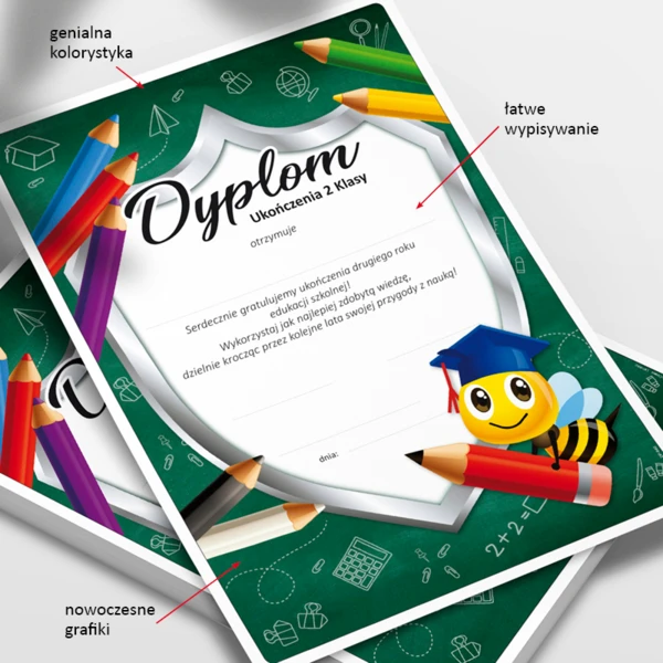 Dyplom Ukończenia 2 Klasy + Teczka