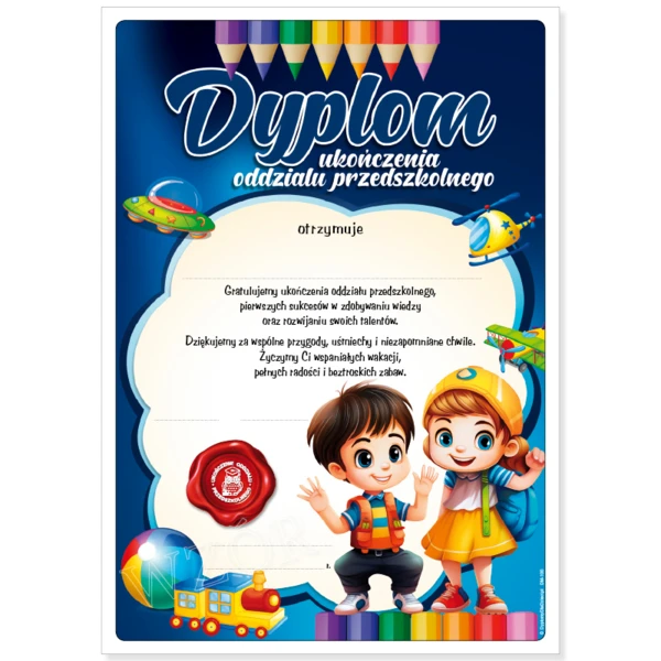 Dyplom Ukończenia Oddziału Przedszkolnego