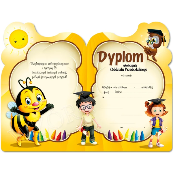 Dyplom Ukończenia Oddziału Przedszkolnego