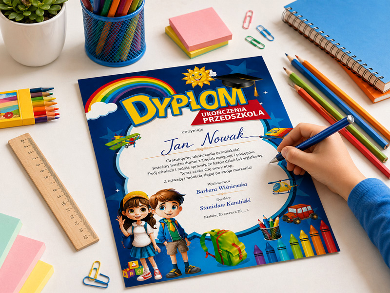 Dyplomy personalizowane gotowe do podpisu i wręczenia Dyplomy personalizowane gotowe do podpisu i wręczenia